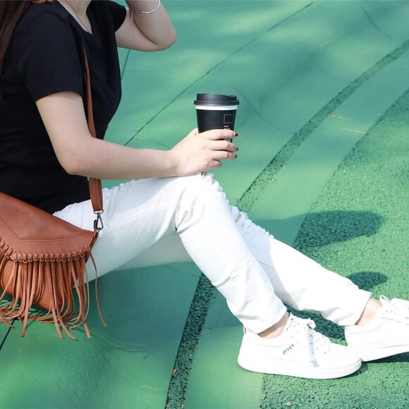 Fringe Crossbody Purse for Women Western Cowgirl Purse Leather Tassel Fanny Pack - Picture 7 of 7